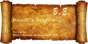 Buczák Ernák névjegykártya